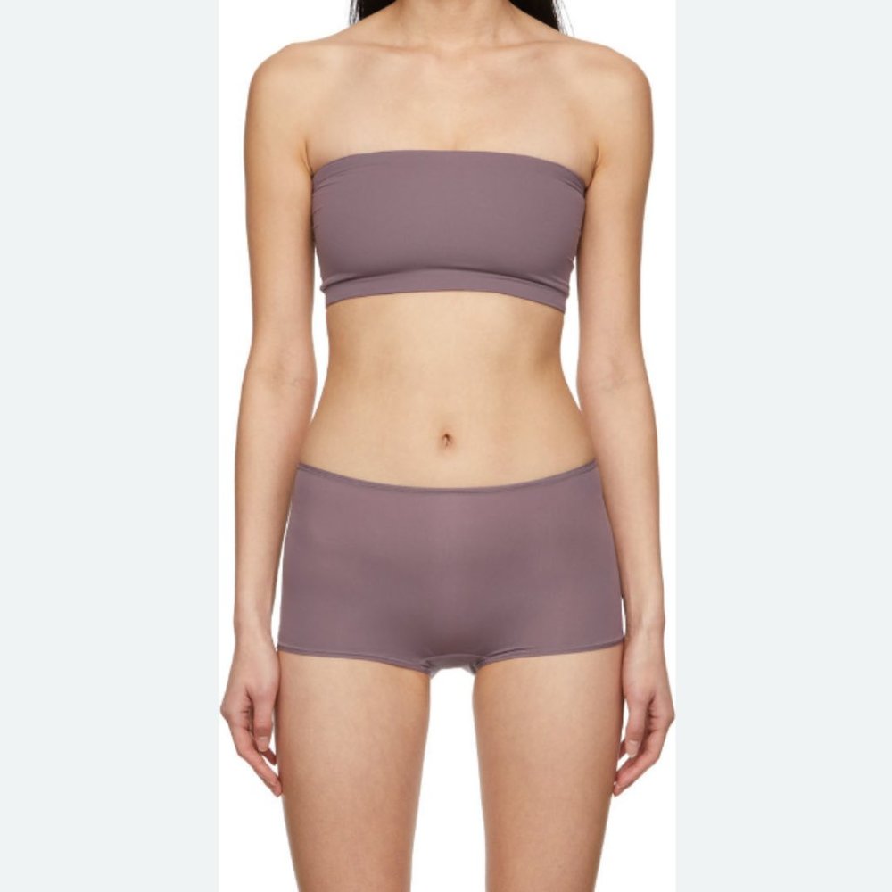 Skims Fits Everybody Bandeau Bra ONLY in Plum Purple Size Small NWT RARE